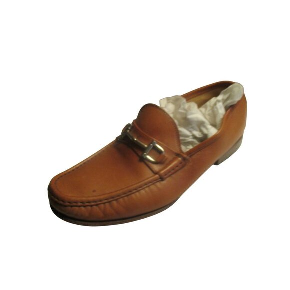 *Mercanti Fiorentini Mens Brown Loafers Leather Slip-On Horsebit - Size 10.5M main image 6